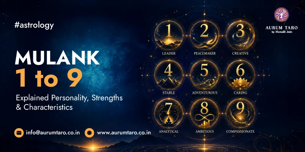 Mulank 1 to 9 personality traits, strengths and characteristics | Aurum Taro | Monalli Jain